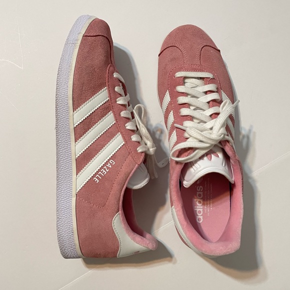 adidas Gazelle Pink and White Sneakers - Picture 2 of 12